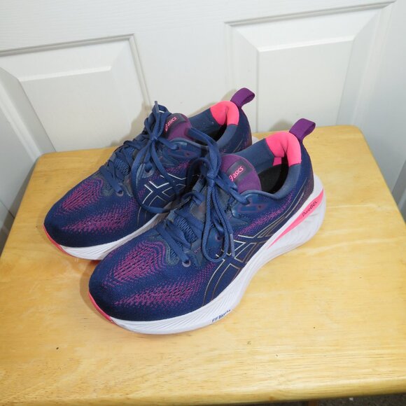 Asics Gel Cumulus 25 Deep Ocean Lilac Hint Womens Size 9 PureGel FF Blast+ - Picture 3 of 8